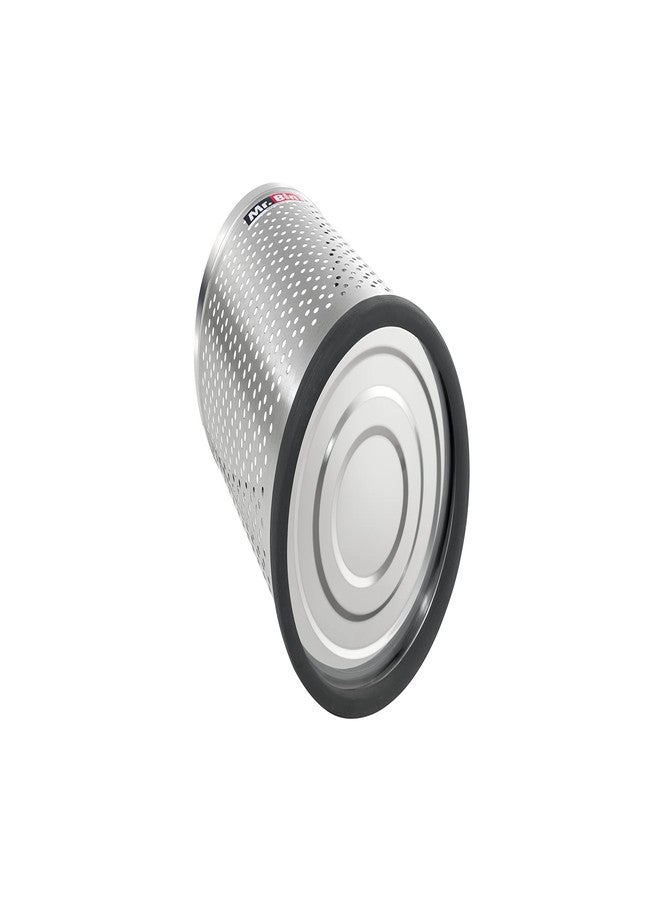 Mr. Bin Stainless Steel Dustbin | Perforated Stainless Steel bin | 8" x 12" Garbage Bin | SS 202 Modular Trash Can | Round-Shape Dustbin for Home, Bathroom, Kitchen, Room & Office | 9 Liter | - Image 3